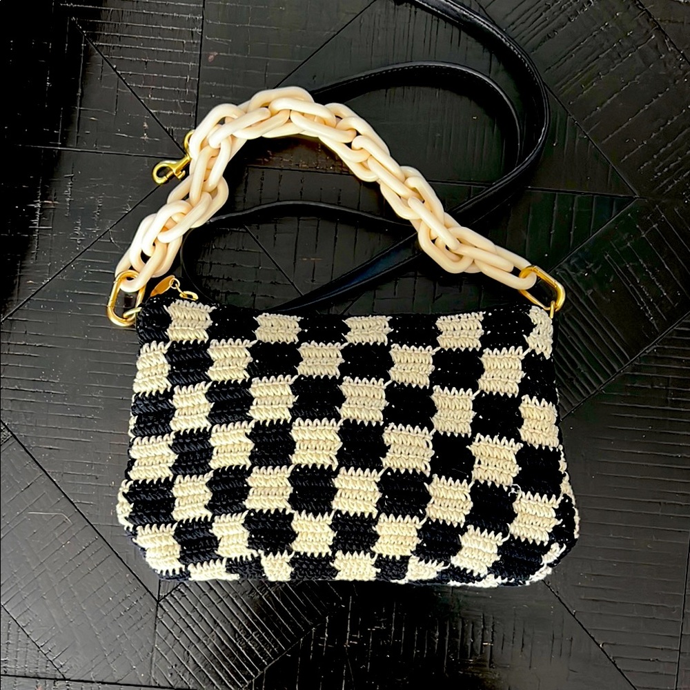 Clare V petite moyen crochet checker